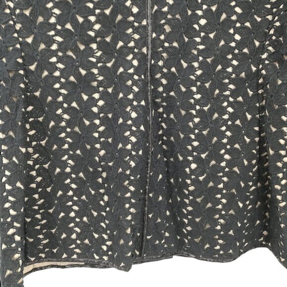 Yoana Baraschi Crochet Lace Structured Jacket Blazer Size 6 Lined 3/4 Sleeve - Picture 10 of 13